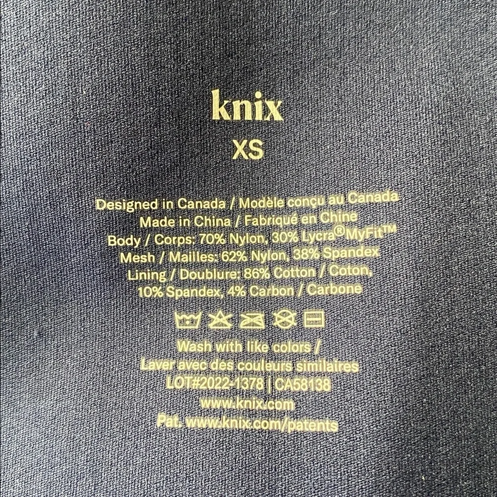 NWT Knix Womens Supportive Waistband Leakproof Leggings Size XS
